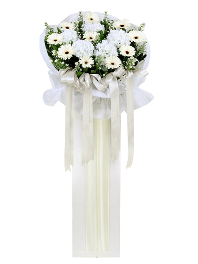 Restful Respite Condolence Flower Wreath (JWA2)