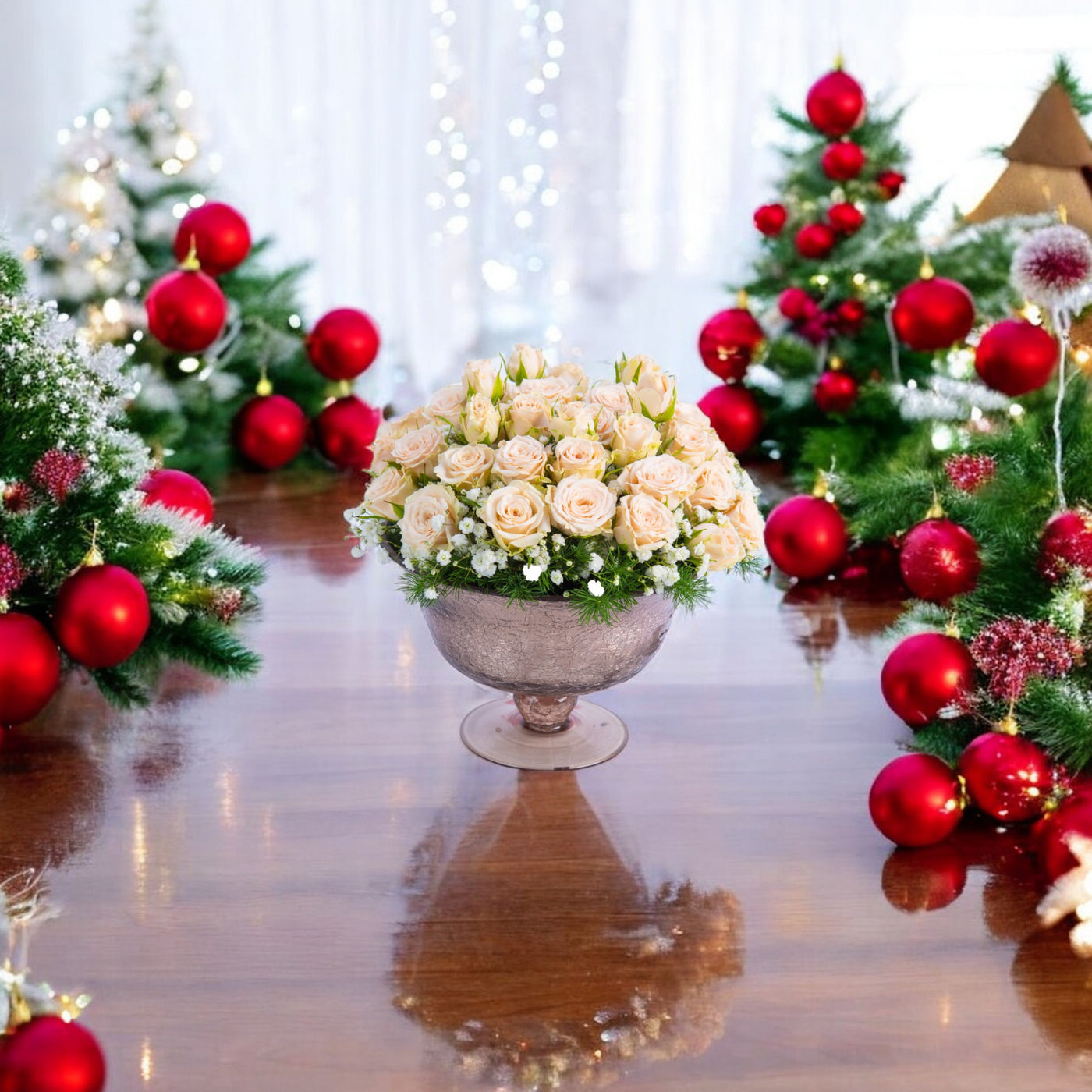 Christmas Whimsy Christmas Flower Arrangement (XF11P)