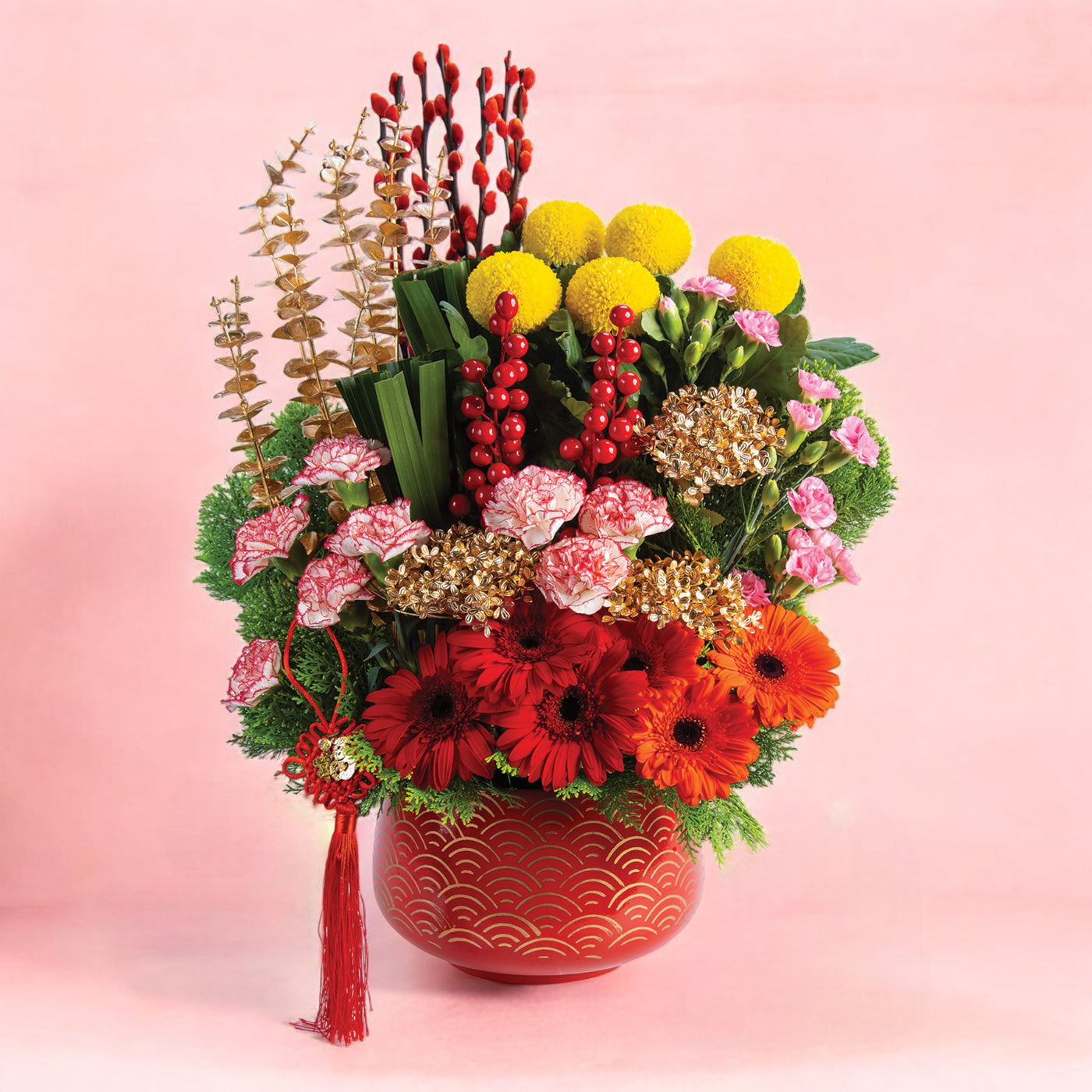 Garden of Wealth Fresh & Silk Arrangement (CF7)