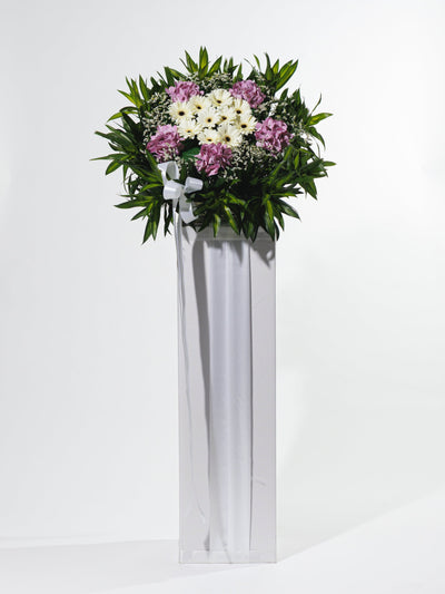 Honoring Life Condolence Flower Wreath (W02)