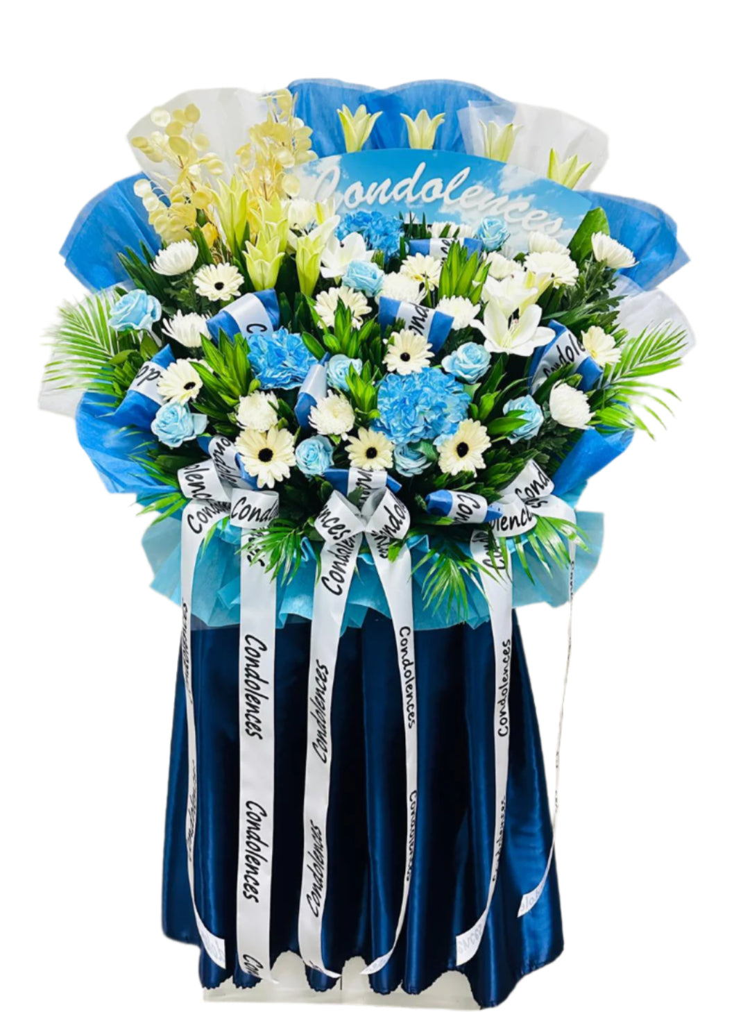 Tranquil Tears Condolence Flower Wreath (JW0052)