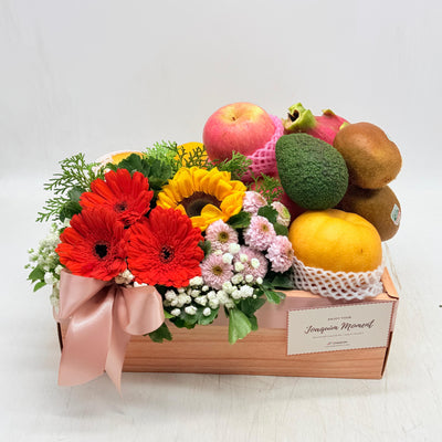 Zoom Recovery Get Well Fruits & Flowers Hamper (JAA2)