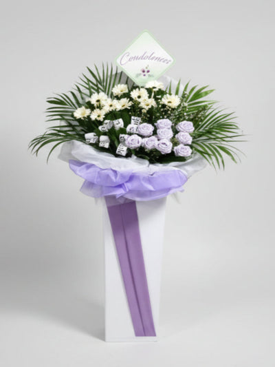 Whispering Breeze Condolence Flower Wreath (JWA3)