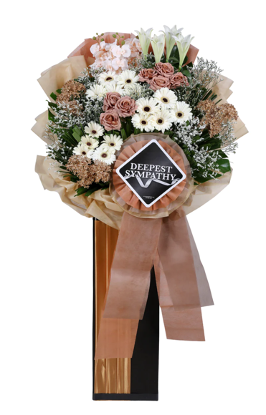 Comfort & Strength Condolence Flower Wreath (JWA36)